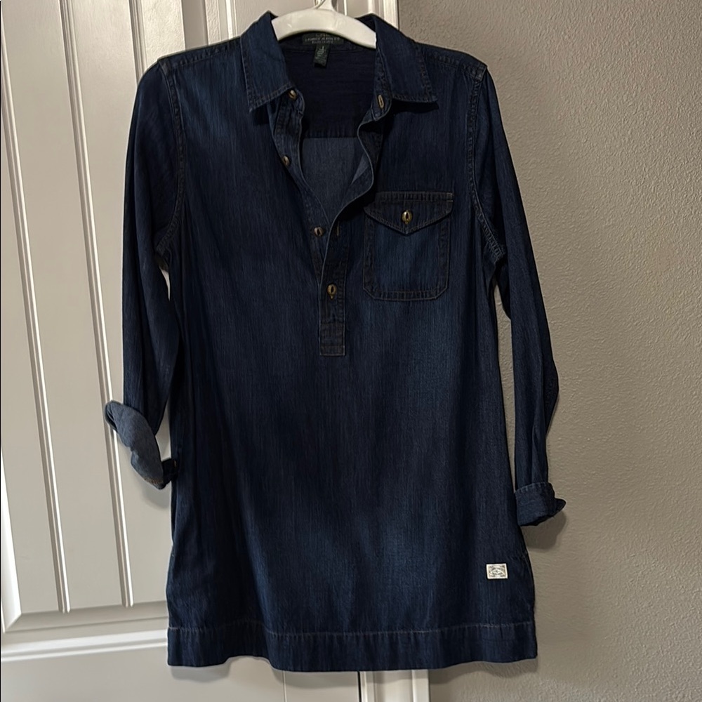 Lauren ralph lauren Dark Blue Denim Tunic Shirt
